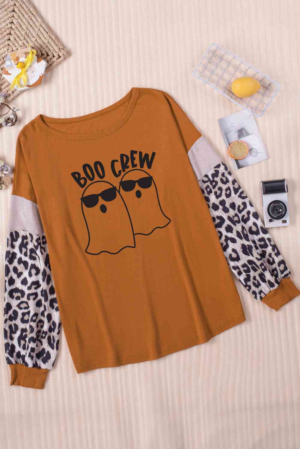 BOO CREW Ghost Graphic Round Neck T-Shirt king-general-store-5710.myshopify.com