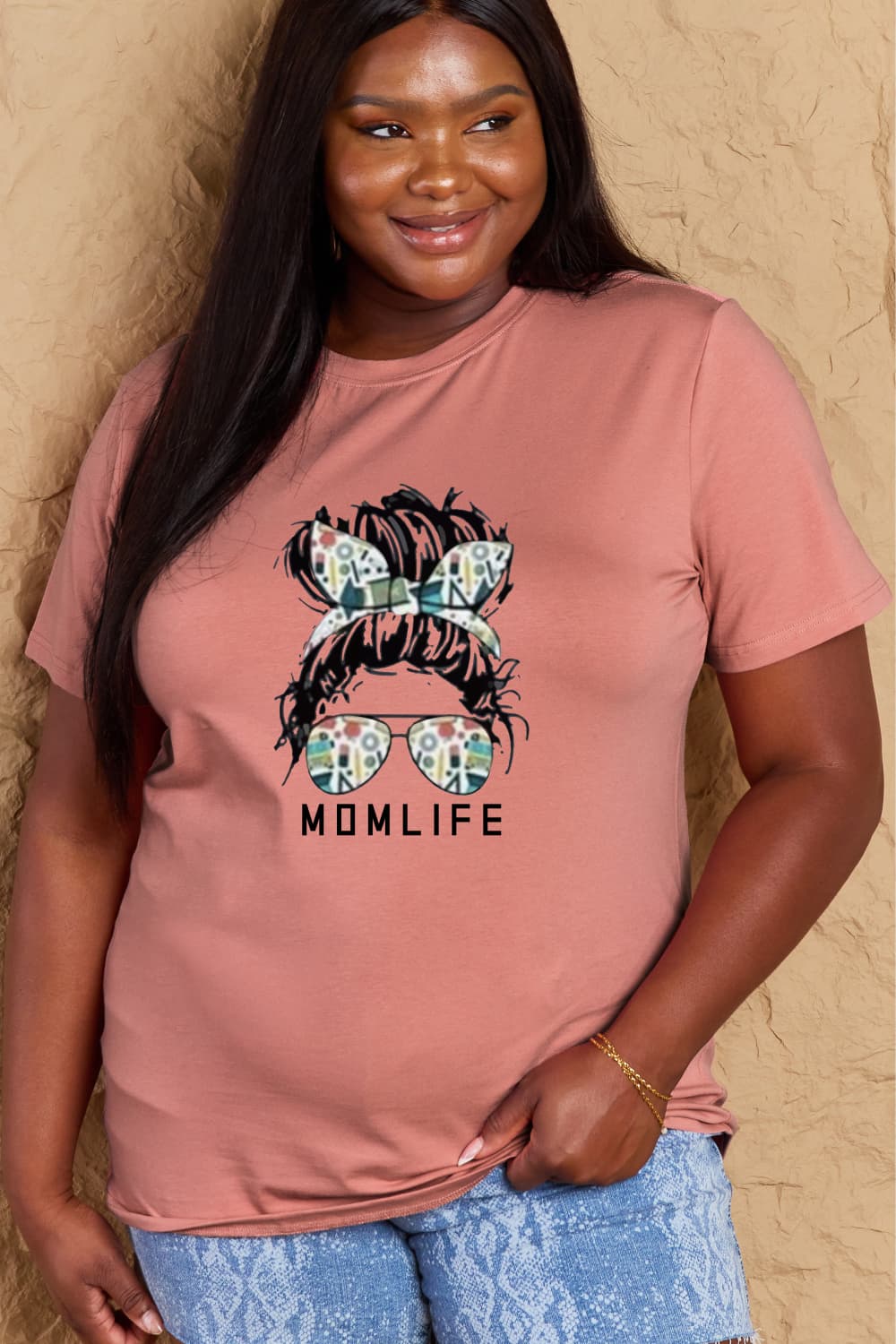 Simply Love Full Size MOM LIFE Graphic Cotton T-Shirt king-general-store-5710.myshopify.com