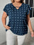 Plus Size Swiss Dot V-Neck Flutter Sleeve Tee king-general-store-5710.myshopify.com