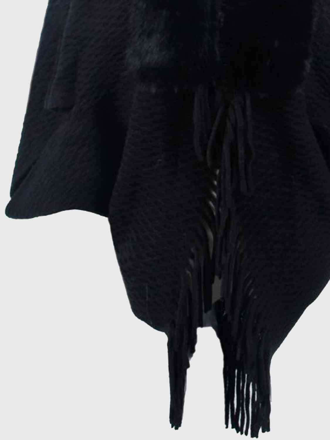 Open Front Fringe Hem Poncho king-general-store-5710.myshopify.com