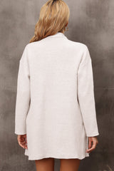 Waterfall Collar Longline Cardigan with Side Pockets king-general-store-5710.myshopify.com