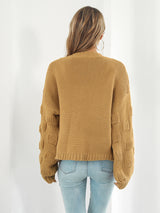 Open Front Ribbed Trim Cardigan king-general-store-5710.myshopify.com