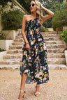 Floral One-Shoulder Sleeveless Dress with Pockets king-general-store-5710.myshopify.com