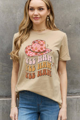 Simply Love Full Size YEE HAH YEE HAH YEE HAH Graphic Cotton Tee king-general-store-5710.myshopify.com