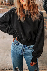 Round Neck Open Back Sweatshirt king-general-store-5710.myshopify.com