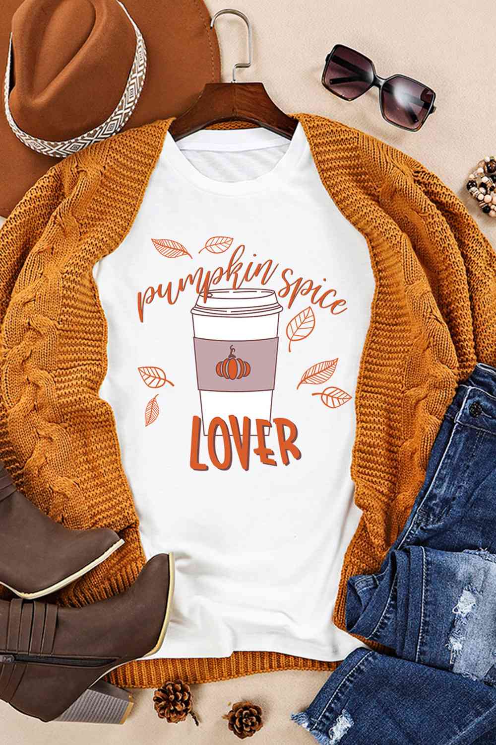 PUMPKIN SPICE LOVER Graphic T-Shirt king-general-store-5710.myshopify.com