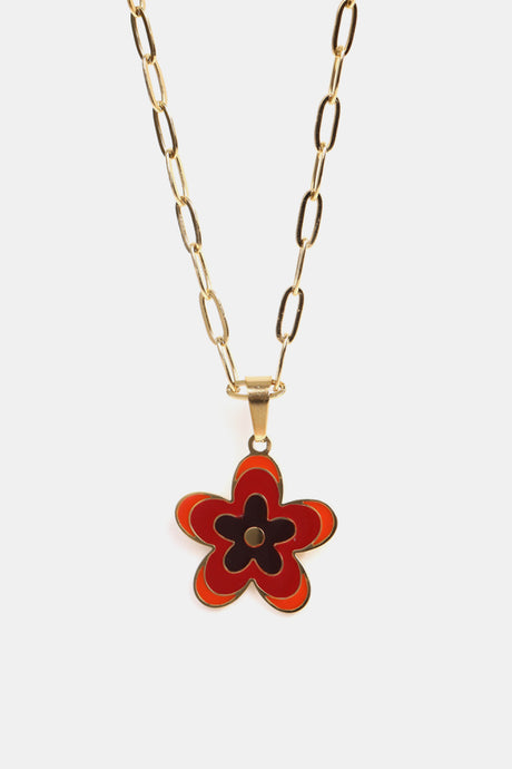 Flower Pendant Stainless Steel Necklace king-general-store-5710.myshopify.com