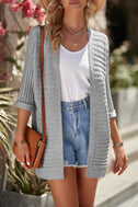 Ribbed Open Front Knit Cardigan king-general-store-5710.myshopify.com