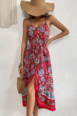 Bohemian Decorative Button Spaghetti Strap Dress king-general-store-5710.myshopify.com