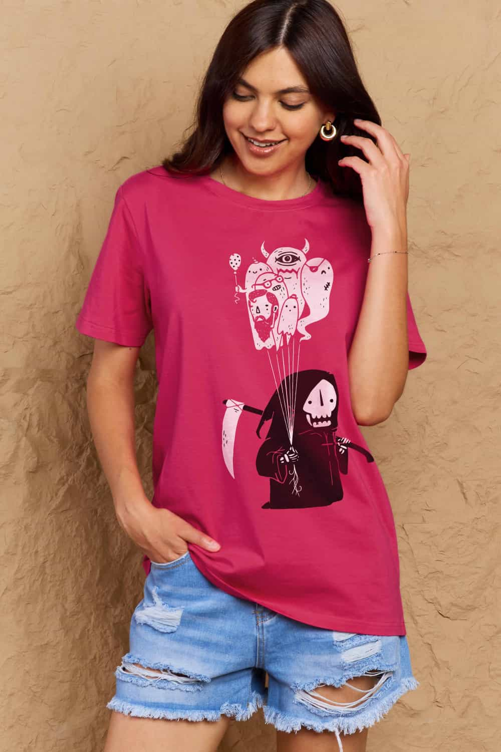 Simply Love Full Size Death Graphic T-Shirt king-general-store-5710.myshopify.com