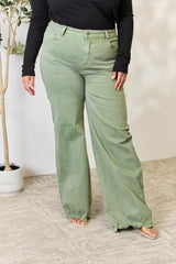RISEN Full Size Raw Hem Wide-Leg Jeans king-general-store-5710.myshopify.com