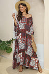 Printed V-Neck Split Maxi Dress king-general-store-5710.myshopify.com