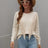 Double Take Fringe Detail Ribbed Trim Sweater king-general-store-5710.myshopify.com