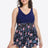 Plus Size Floral Two-Tone Asymmetrical Hem Two-Piece Swimsuit king-general-store-5710.myshopify.com