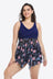 Plus Size Floral Two-Tone Asymmetrical Hem Two-Piece Swimsuit king-general-store-5710.myshopify.com