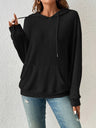 Ribbed Dropped Shoulder Drawstring Hoodie king-general-store-5710.myshopify.com