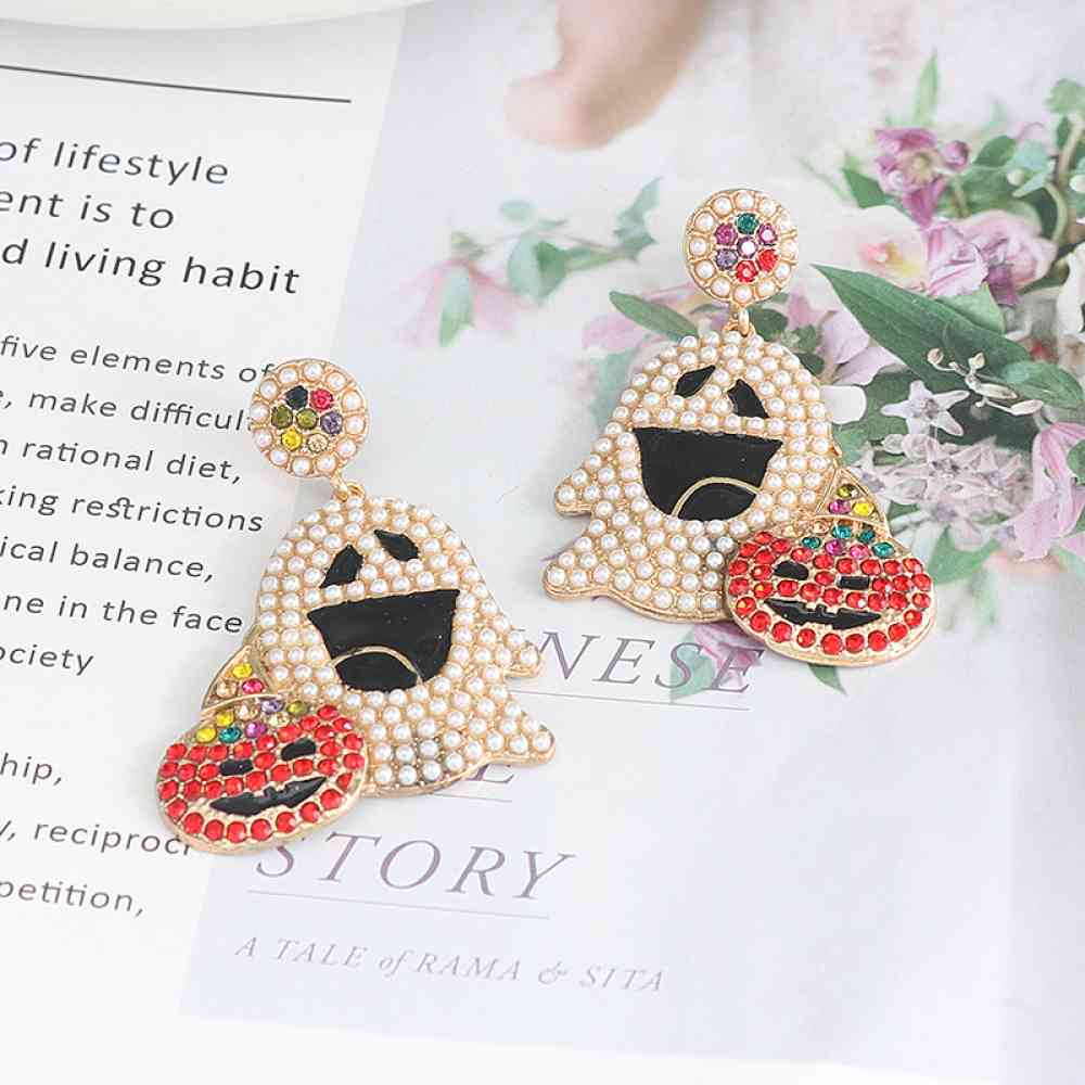 Ghost Rhinestone Alloy Earrings king-general-store-5710.myshopify.com