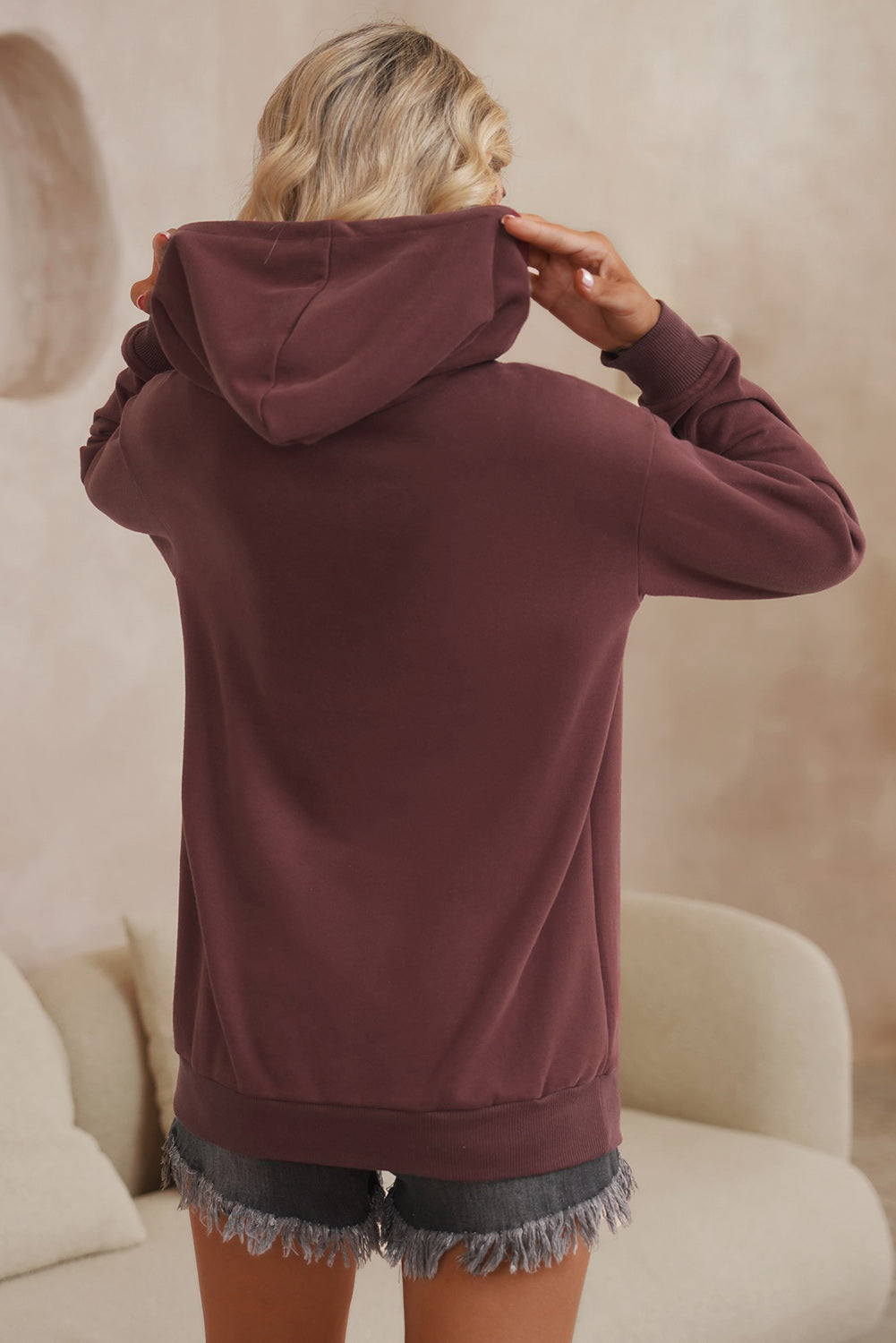 Dropped Shoulder Kangaroo Pocket Hoodie king-general-store-5710.myshopify.com