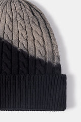 Contrast Tie-Dye Cable-Knit Cuffed Beanie king-general-store-5710.myshopify.com