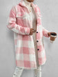 Plaid Collared Neck Button Down Coat king-general-store-5710.myshopify.com