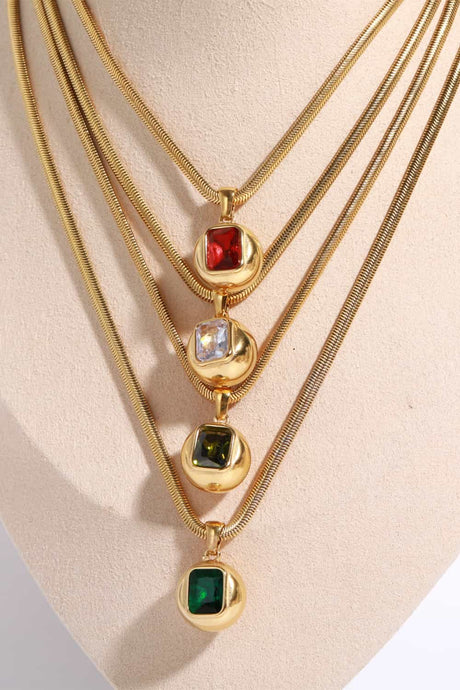 Zircon 18K Gold-Plated Geometrical Shape Pendant Necklace king-general-store-5710.myshopify.com