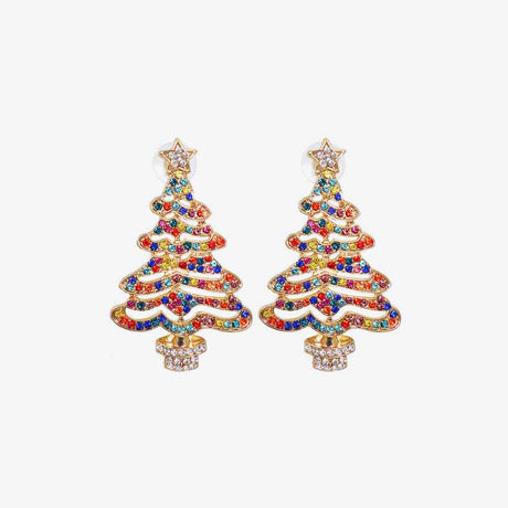 Rhinestone Alloy Christmas Tree Earrings king-general-store-5710.myshopify.com