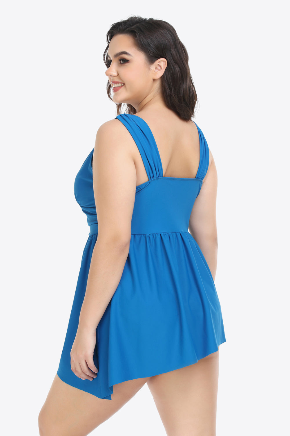 Plus Size Plunge Sleeveless Two-Piece Swimsuit king-general-store-5710.myshopify.com