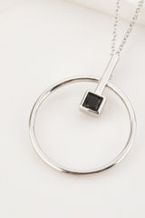 Black Zircon 925 Sterling Silver Necklace king-general-store-5710.myshopify.com