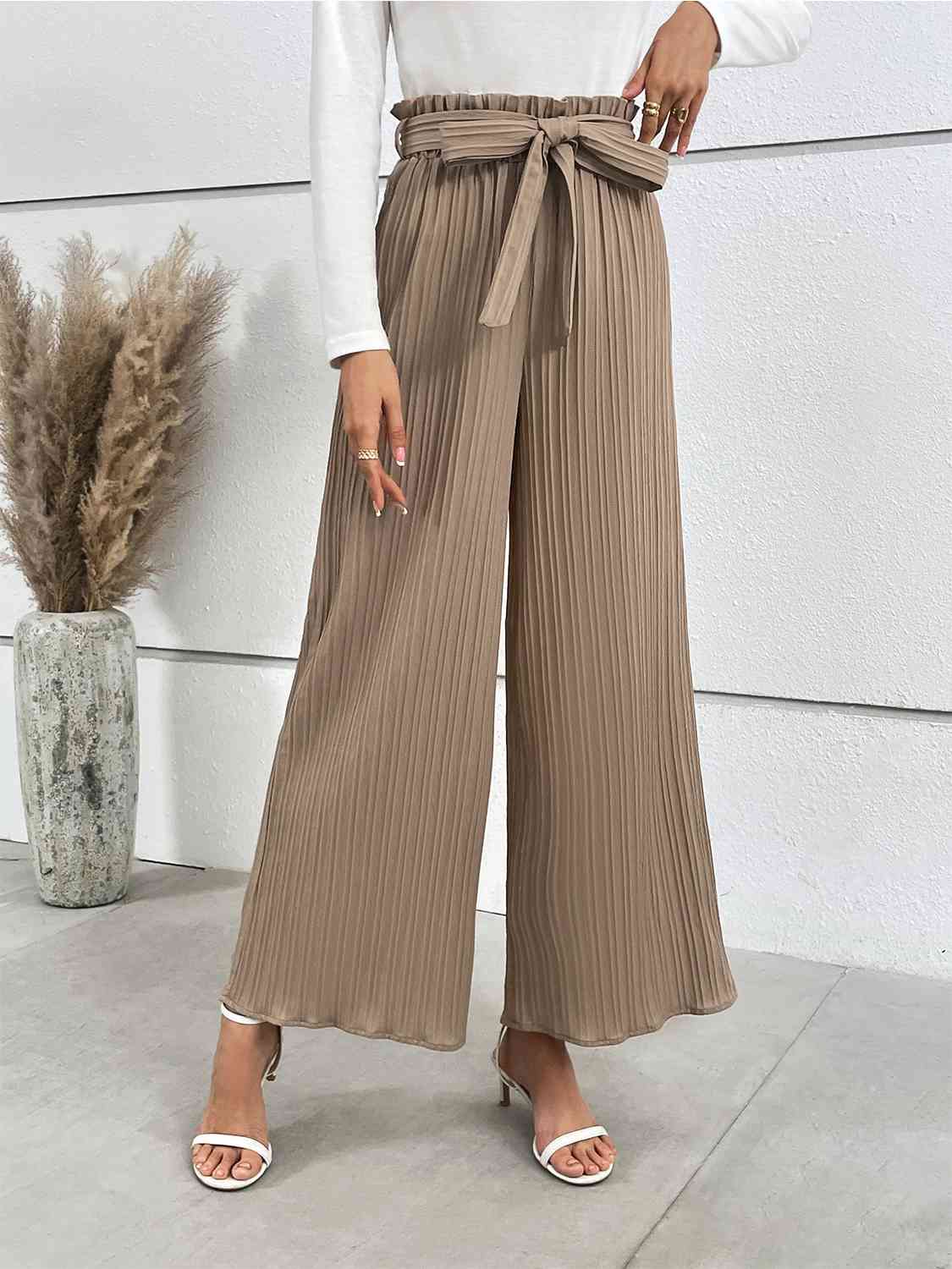 Tied Wide Leg Long Pants king-general-store-5710.myshopify.com