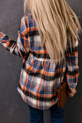 Plaid Button-Front Peplum Shirt king-general-store-5710.myshopify.com