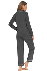 Collared Neck Loungewear Set with Pocket king-general-store-5710.myshopify.com