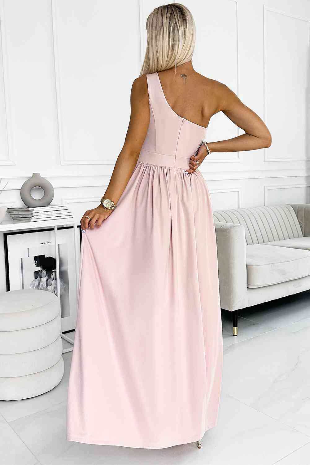 One-Shoulder Slit Maxi Dress king-general-store-5710.myshopify.com