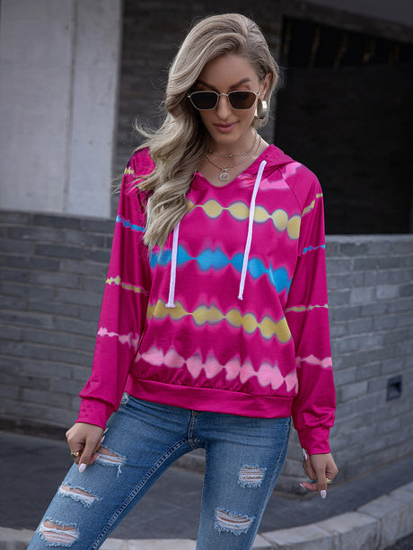 Tie Dye Raglan Sleeve Hoodie king-general-store-5710.myshopify.com