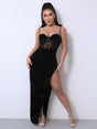 Sequin Spliced Mesh Adjustable Strap Dress king-general-store-5710.myshopify.com