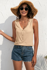 Buttoned Deep V Tank king-general-store-5710.myshopify.com