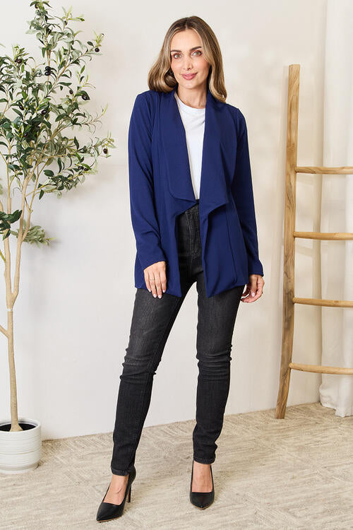 Heimish Full Size Statement Neck Open Front Blazer king-general-store-5710.myshopify.com