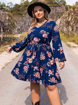 Plus Size V-Neck Long Sleeve Dress king-general-store-5710.myshopify.com