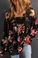 Floral Lace Cold-Shoulder Flounce Sleeve Blouse king-general-store-5710.myshopify.com