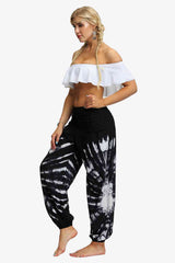 Tie-Dye Smocked Waist Pocket Joggers king-general-store-5710.myshopify.com