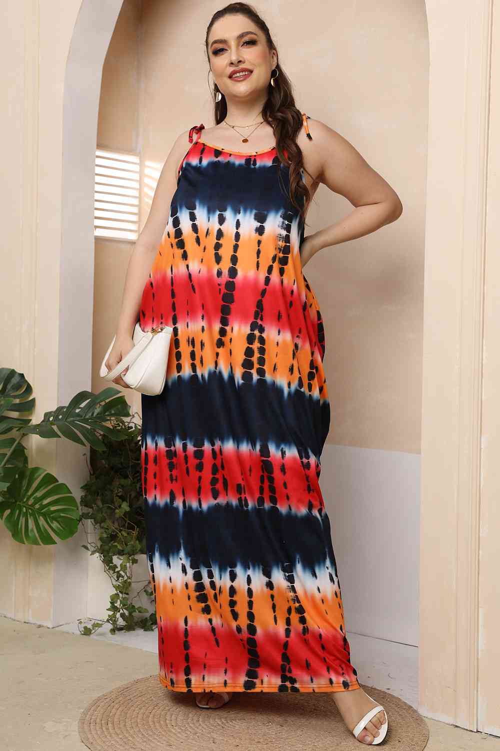 Plus Size Tie-Shoulder Maxi Dress king-general-store-5710.myshopify.com