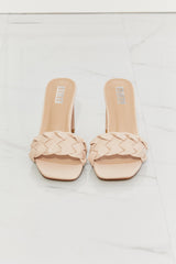 MMShoes Top of the World Braided Block Heel Sandals in Beige king-general-store-5710.myshopify.com