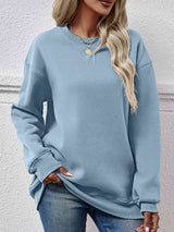 Round Neck Long Sleeve Sweatshirt king-general-store-5710.myshopify.com