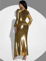 Plunge Twisted Slit Midi Dress king-general-store-5710.myshopify.com