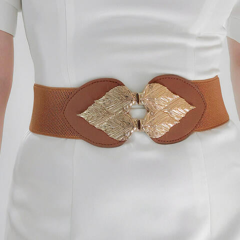 Alloy Leaf Buckle Elastic Belt king-general-store-5710.myshopify.com