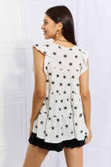 Heimish Shine Bright Full Size Butterfly Sleeve Star Print Top king-general-store-5710.myshopify.com