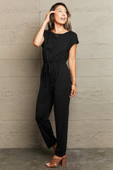 Boat Neck Short Sleeve Jumpsuit with Pockets king-general-store-5710.myshopify.com