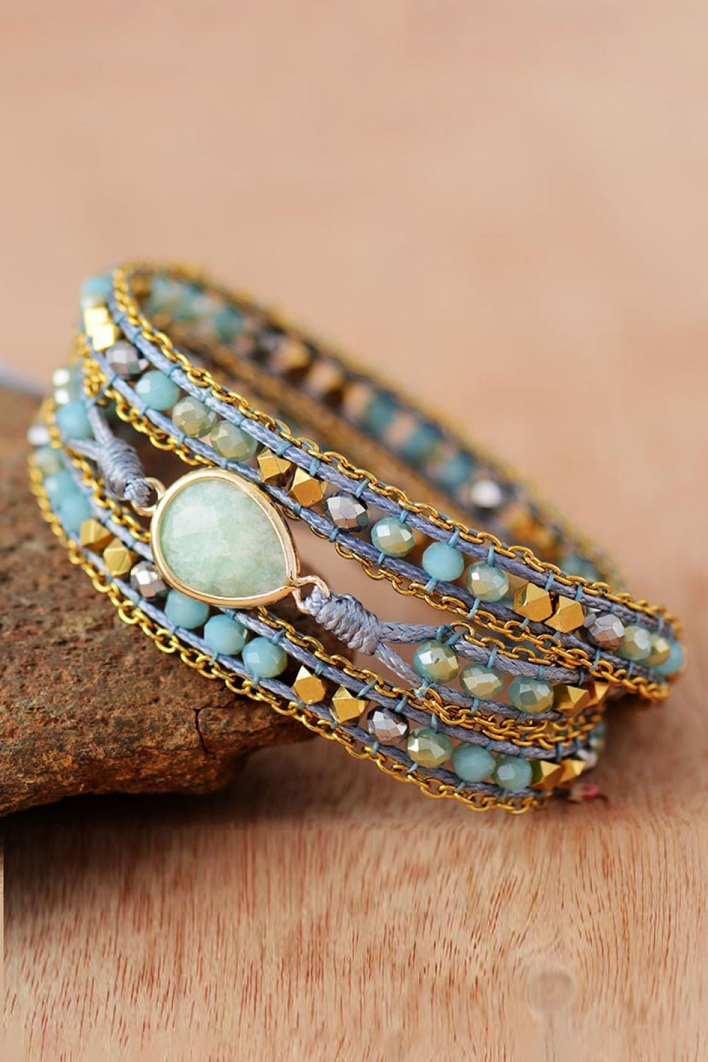 Handmade Teardrop Shape Triple Layer Beaded Bracelet king-general-store-5710.myshopify.com