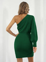 One-Shoulder Mini Sweater Dress king-general-store-5710.myshopify.com
