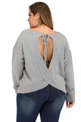 Plus Size V Neck Pullover Sweater king-general-store-5710.myshopify.com