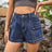 High-Waist Denim Shorts with Pockets king-general-store-5710.myshopify.com